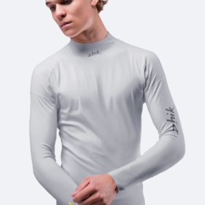 Zhik Mens Eco Spandex UPF50+ Long Sleeve Rash Guard- Platinum