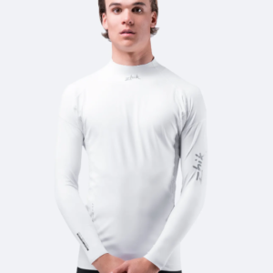 Zhik Mens Eco Spandex UPF50+ Long Sleeve Rash Guard- White