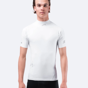 Zhik Mens Eco Spandex UPF50+ Short Sleeve Top- White